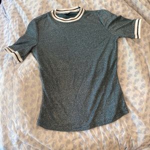 Shiny green SHEIN Ringer top
